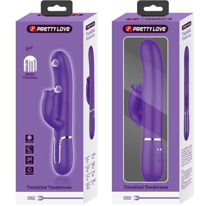 Pretty Love – Rabbit-Vibrator mit leckender Funktion, lila