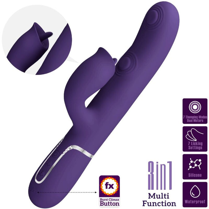 Pretty Love – Rabbit-Vibrator mit leckender Funktion, lila