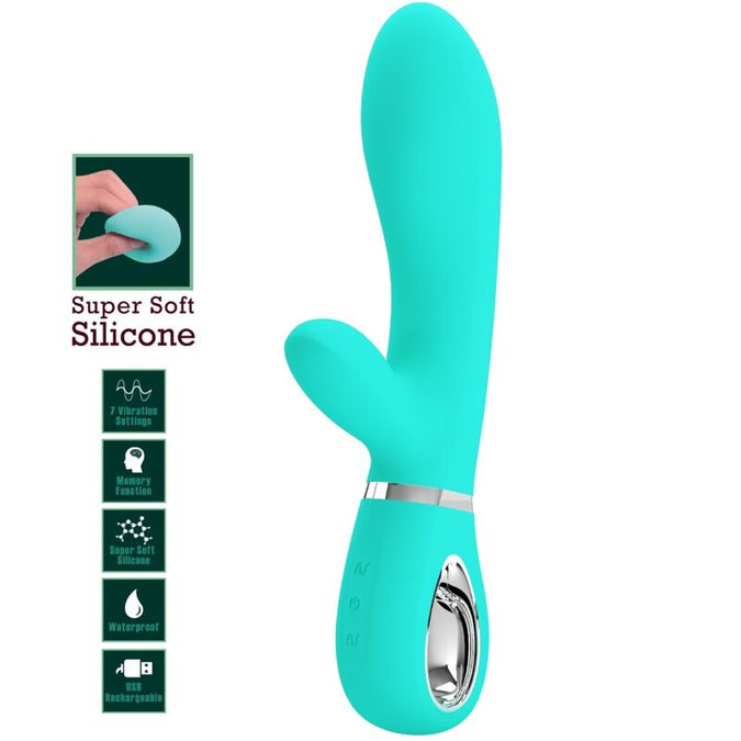 Pretty Love – Thomas Multifunktion G – Spot Vibrator Aqua Grün