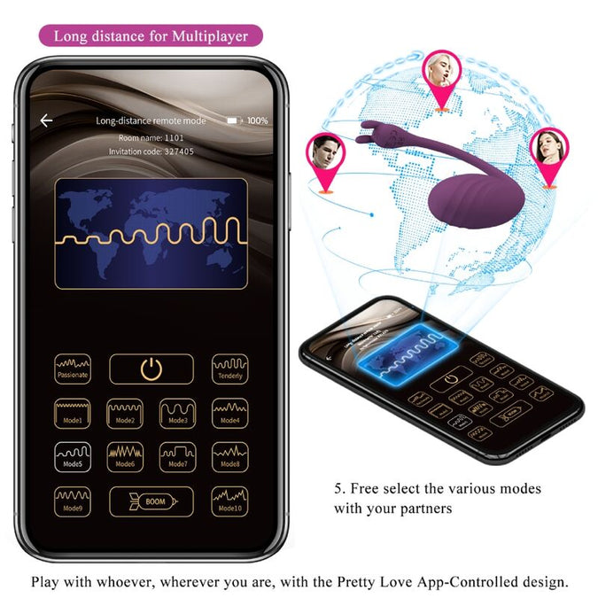 Pretty Love – Catalina Vibrator App Remote Control Purple