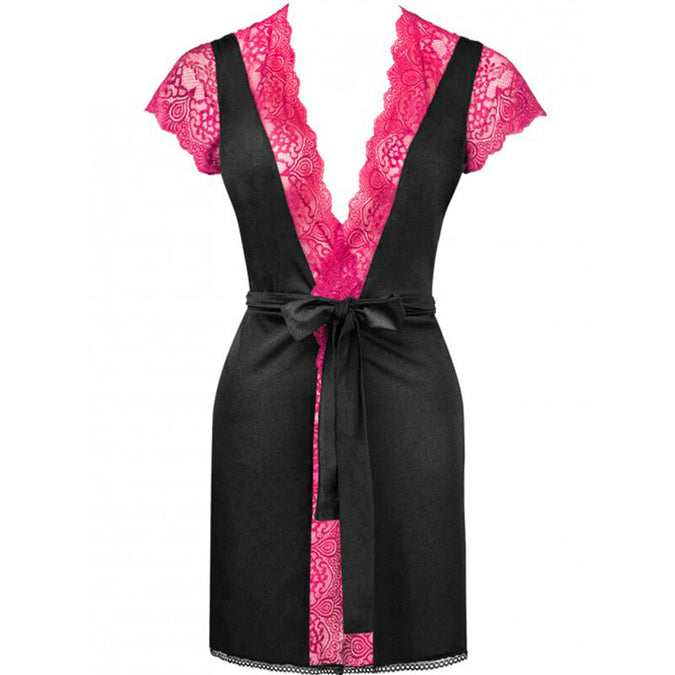 Livco Corsetti Fashion – Kumiko Lc 90428 Dressing Gown + Panty Black L/xl