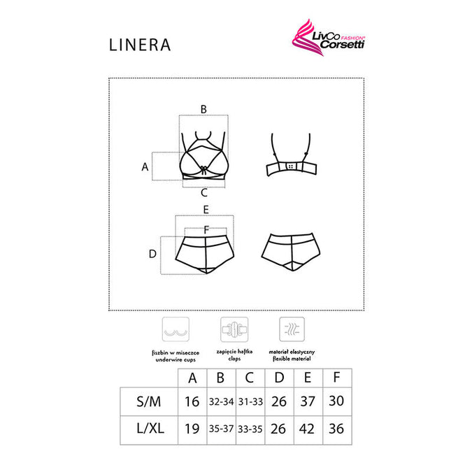 Livco Corsetti Fashion – Linera Für Die Sinne Kollektion BH + Slip Schwarz
