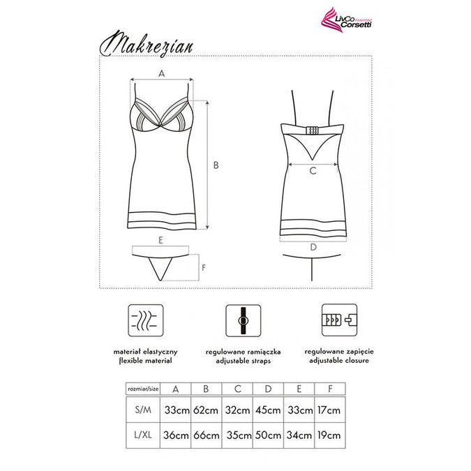 Livco Corsetti Fashion – Makrezian Lc 90545 Hemd + Slip Schwarz