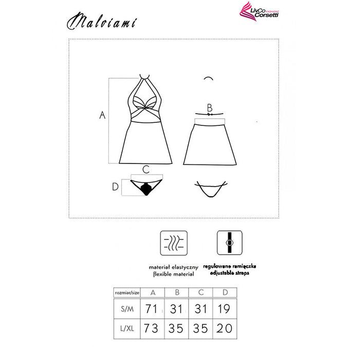 Livco Corsetti Fashion – Malviami Lc 90625 Shirt + Slip Schwarz L/xl