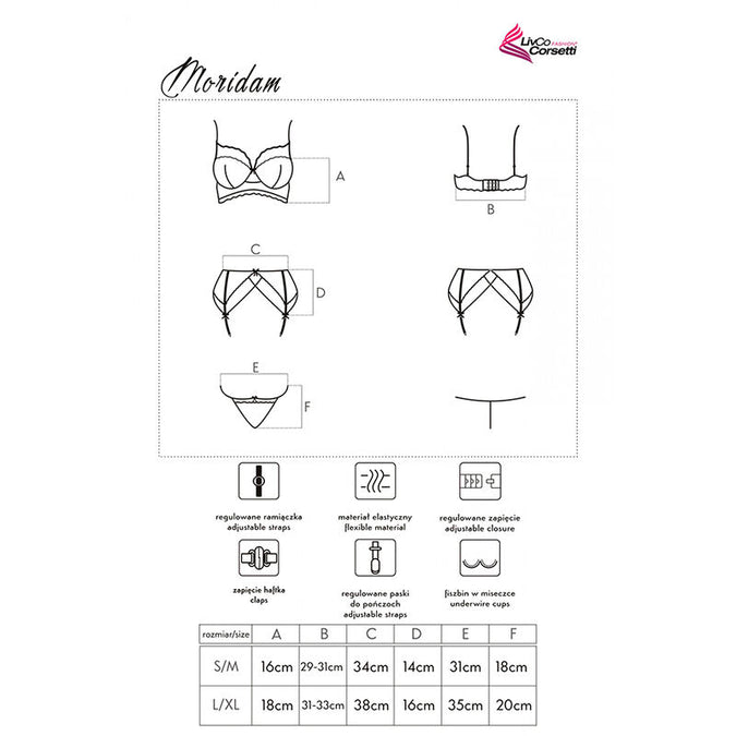Livco Corsetti Fashion – Moridam Lc 90552 Beha + Jarretelgordel + Slip Zwart L/xl