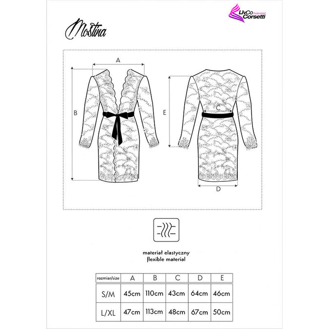 Livco Corsetti Fashion – Mostina Lc 90641 Morgenmantel G Schwarz L/xl