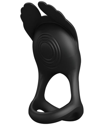 Pretty Love – Silas Vibrant Penis Ring 7 Vibrations Black Silicone