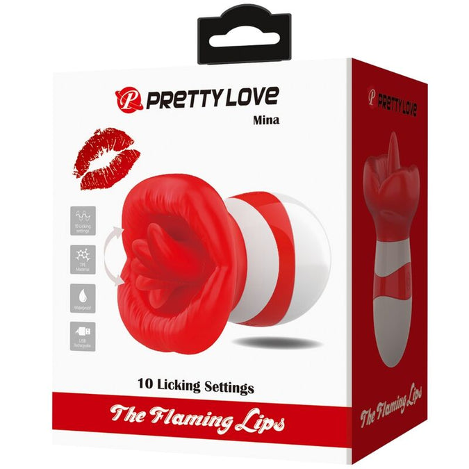 Pretty Love – Mina Zungenstimulator Hellrot