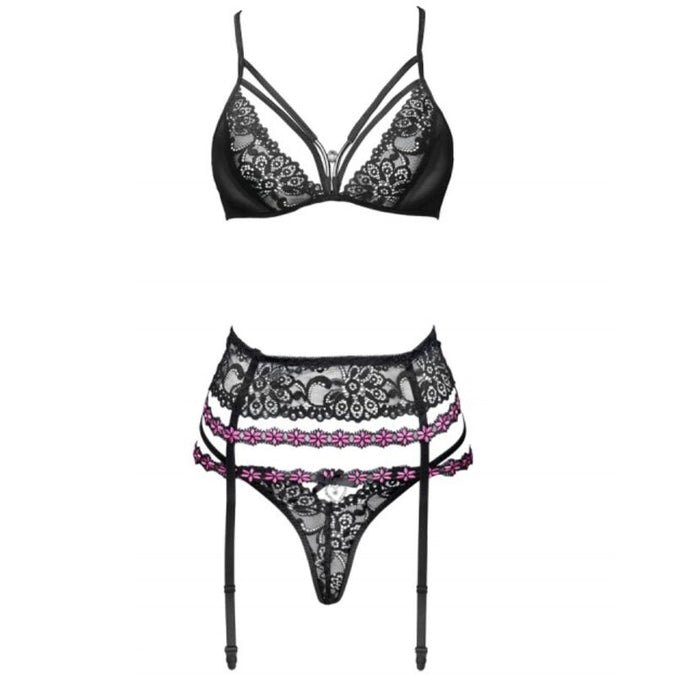 Livco Corsetti Fashion – Snehana Lc 90443 Beha + Jarretelgordel + Slip Zwart L/xl