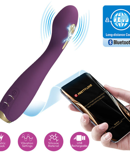Pretty Love – Hector Electroshock Vibrator By App Control Purple