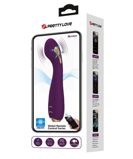 Pretty Love – Hector Electroshock Vibrator By App Control Purple