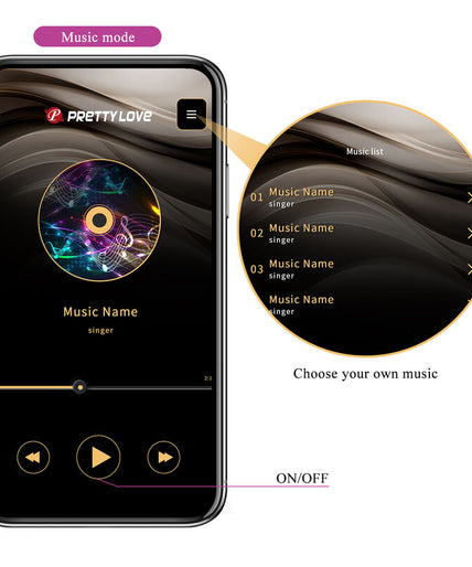 Pretty Love – Hector Electroshock Vibrator By App Control Purple