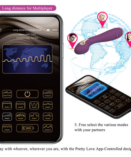 Pretty Love – Hector Electroshock Vibrator By App Control Purple