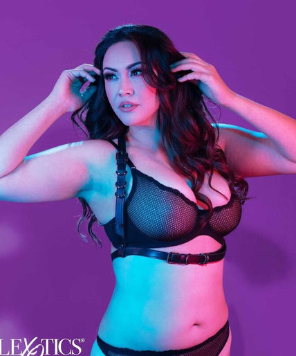 Calexotics – Euphoria Plus Size Halter Bügel Harness Schwarz