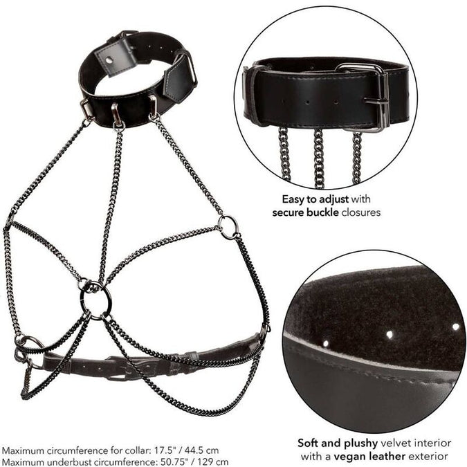 Calexotics – Euphoria Plus Size Mehrfach-Kettenhalsband Harness