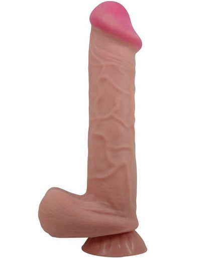 Pleasurements – Pretty Love – Realistischer Dildo aus gleitendem Material, Braun, 26 cm