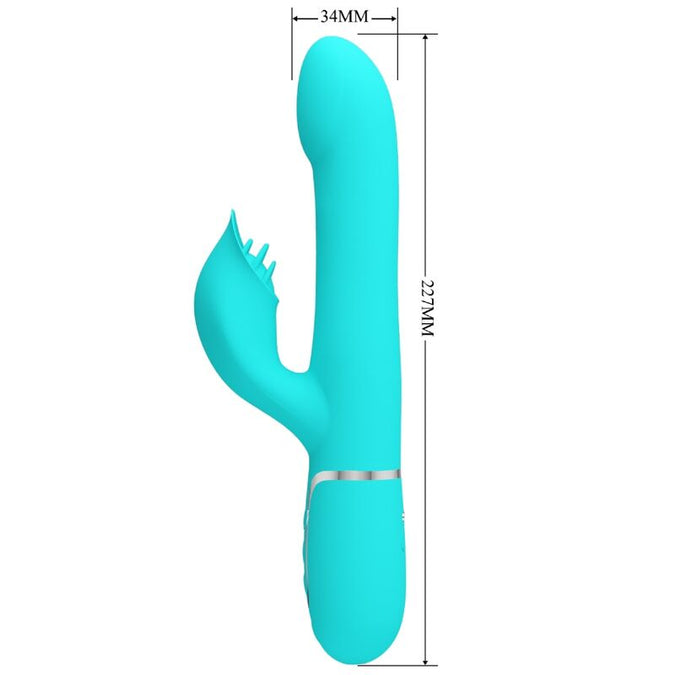 Pretty Love – Rabbit Vibrator Perlen Aqua Grün