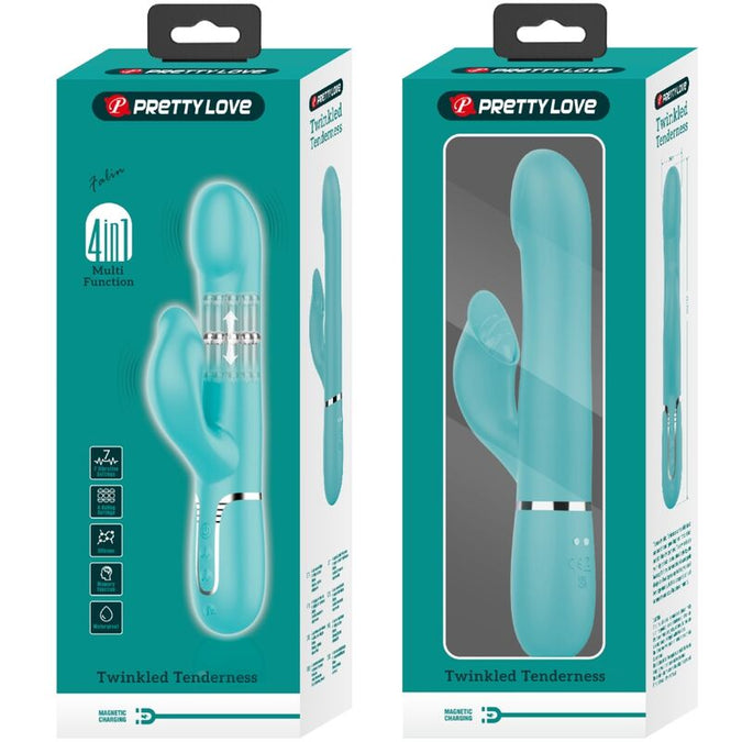 Pretty Love – Rabbit Vibrator Perlen Aqua Grün