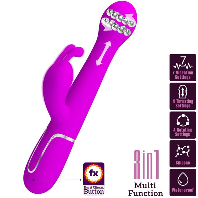 Pretty Love – Dejon Rabbit Vibrator 3 In 1 Multifunktion Violett