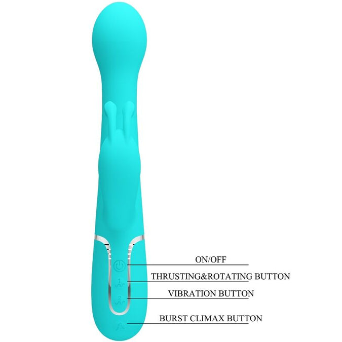 Pretty Love – Dejon Rabbit Vibrator 3 In 1 Multifunktion Aqua Grün