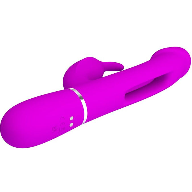 Pretty Love – Kampas Rabbit 3 In 1 Multifunktionaler Vibrator Mit Zunge Fuchsia