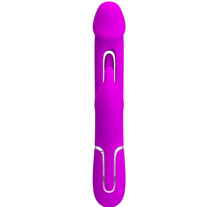 Pretty Love – Kampas Rabbit 3 In 1 Multifunktionaler Vibrator Mit Zunge Fuchsia
