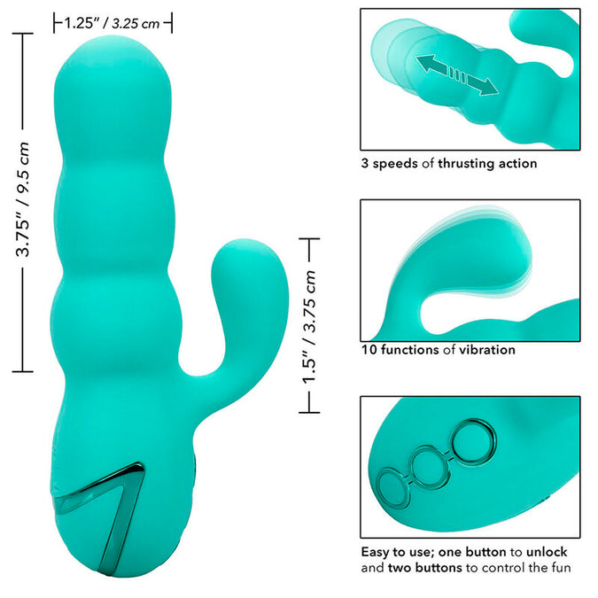 Calexotics – Del Mar Diva Vibrator Rabbit Aqua Grün von California Dreaming