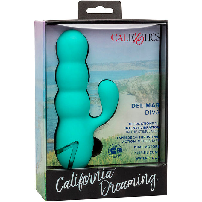 Calexotics – Del Mar Diva Vibrator Rabbit Aqua Grün von California Dreaming