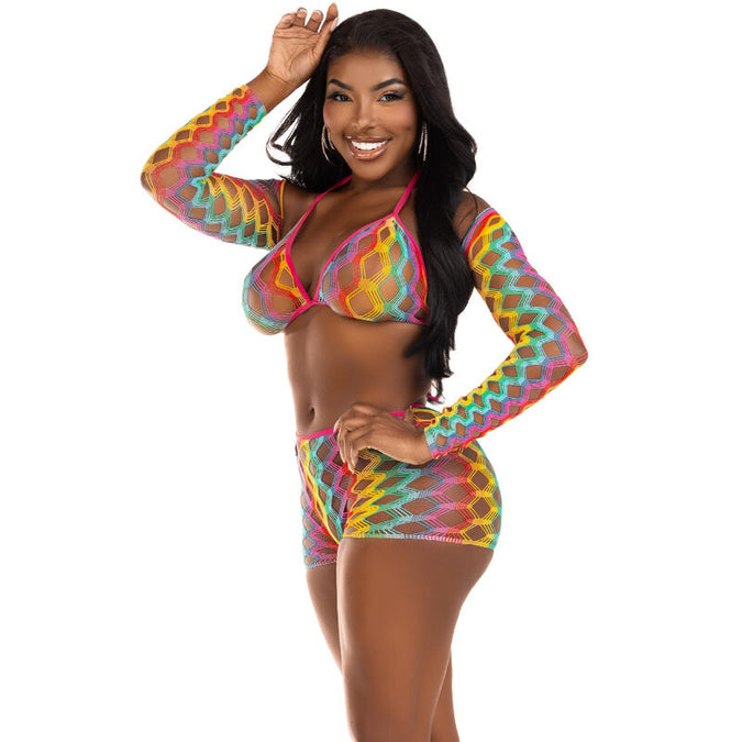 Leg Avenue – Dreiteiliges Set Mehrfarbig 