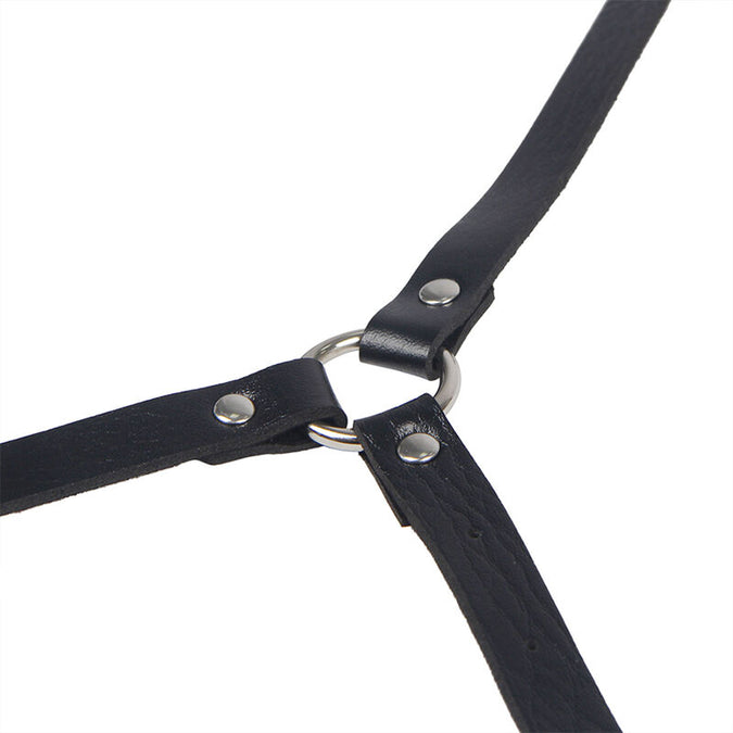 Subblime – Leren Bodyharnas Zwart One Size