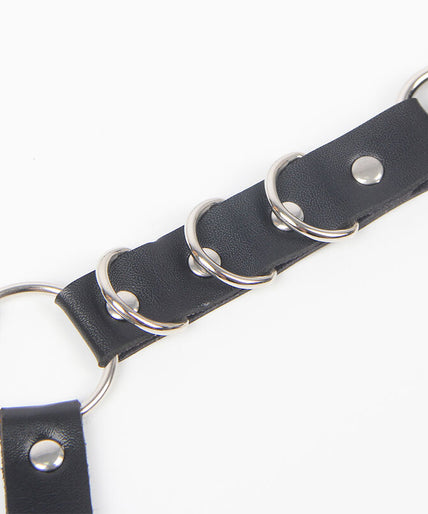 Subblime – Gürtel Und Strapshalter-Geschirr Mit Ringen Und Kettendetail Einheitsgröße