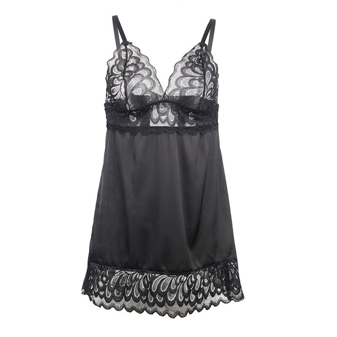 Subblime – Babydoll With Floral Print Chest Black S/m