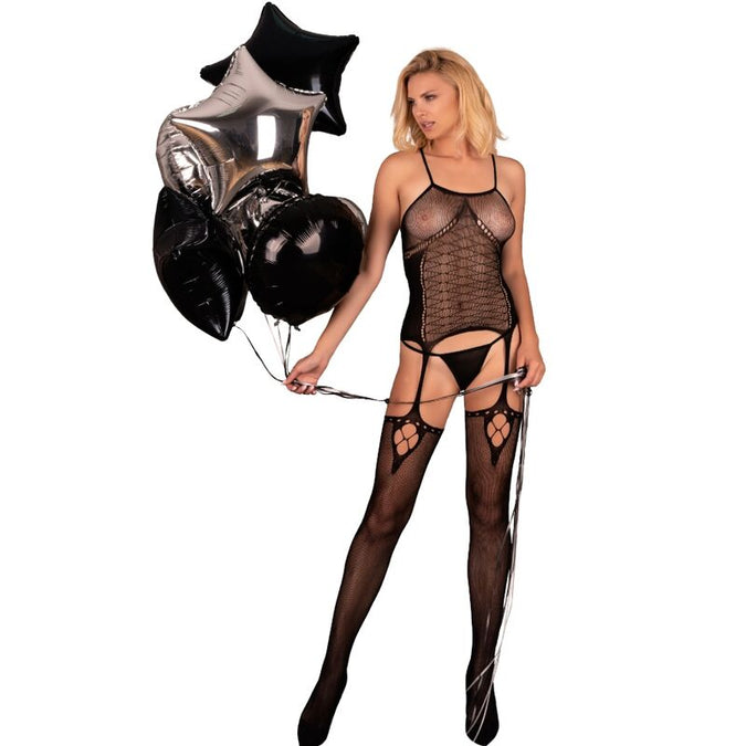 Livco Corsetti Fashion – Amrin Bodystocking Schwarz Einheitsgröße