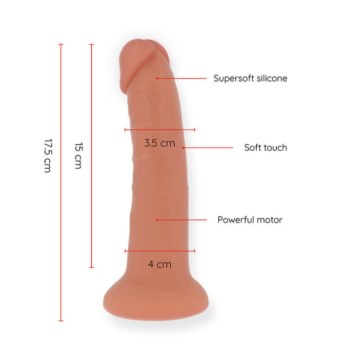 Oninder – Kleiner Bogotá Vibrator Dildo 9 Geschwindigkeiten Natur 17,5 cm – Ø – 4 cm – Kostenlose App