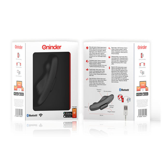 Oninder – Manila Panty wiederaufladbarer Vibrator 9 Geschwindigkeiten 9,6 cm x 2,6 cm – Kostenlose App