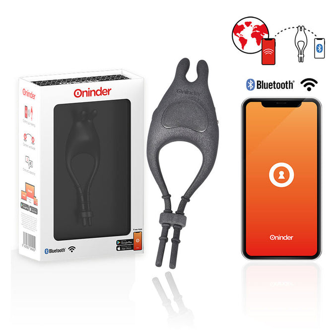 Oninder – Pampa Rechargeable Adjustable Vibrator Ring With Clitoris Stimulator 10 Speed – Free App