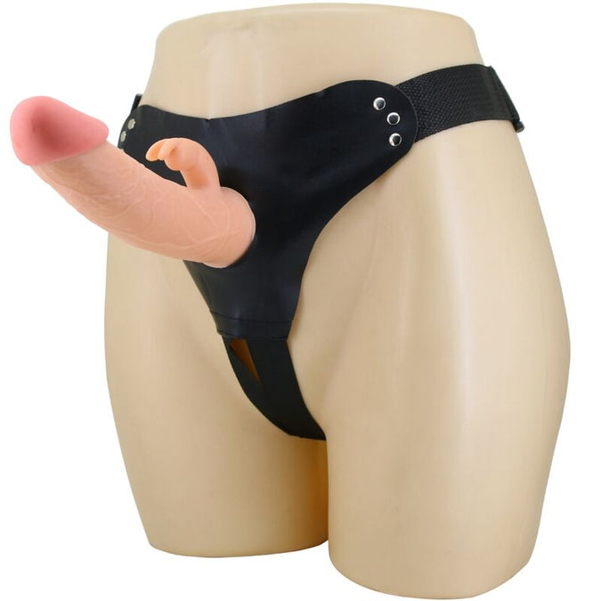 Pretty Love – Mavis Universal-Harness-Slip mit Dildo 19 cm, Naturfarben