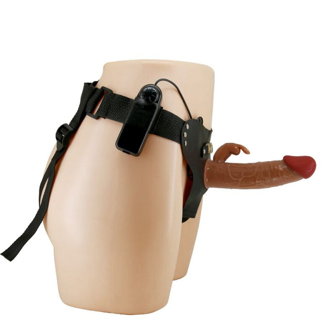 Pretty Love – Marion Harness Universelle Slip mit Vibrationsdildo 19 cm Braun