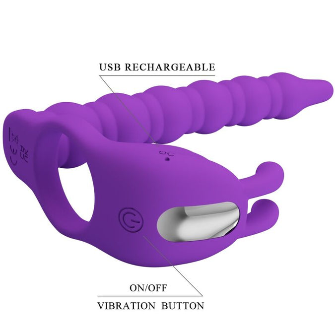 Pretty Love – Blackney Penissring Met Lila Vibrator Plug