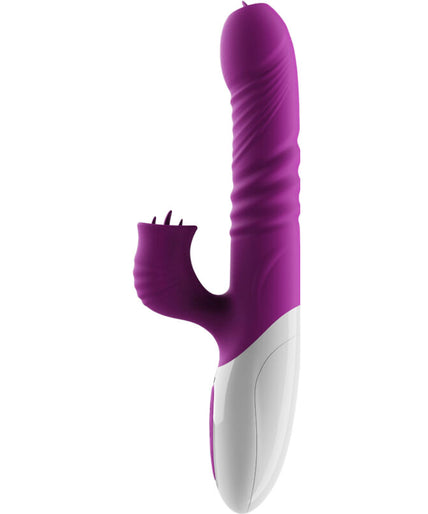 Armony – Doppelzunge Vibrator & Stoßfunktion Violett Wärmeeffekt