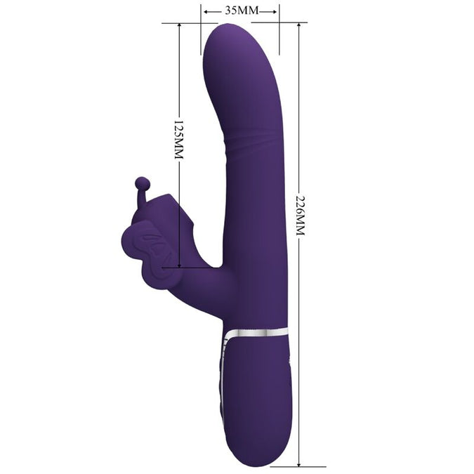 Pretty Love – Multifunktionaler Rabbit Vibrator 4 In 1 Schmetterling Lila