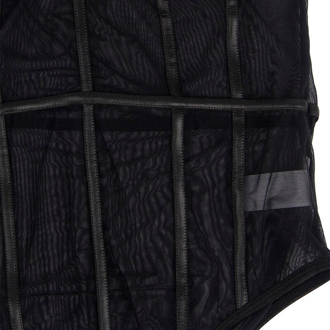 Subblime – Schwarzer Ketten Hosenträger Body S/m