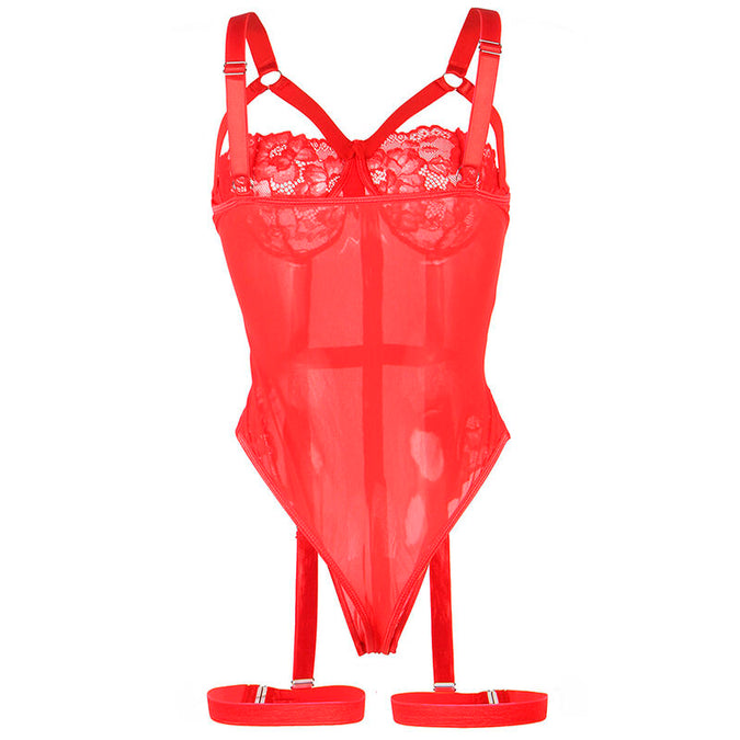 Subblime – Teddy With Garter Strap Detail Chest Red S/m