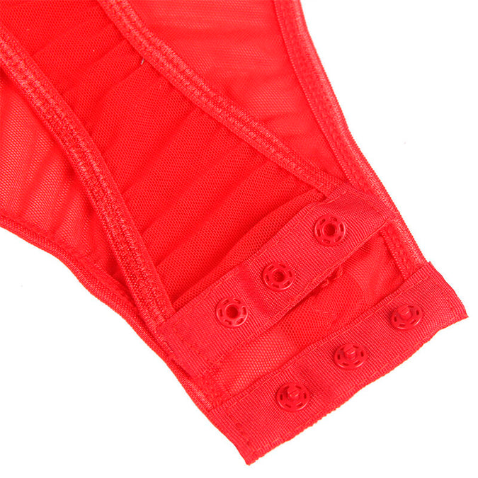 Subblime – Teddy With Garter Strap Detail Chest Red S/m