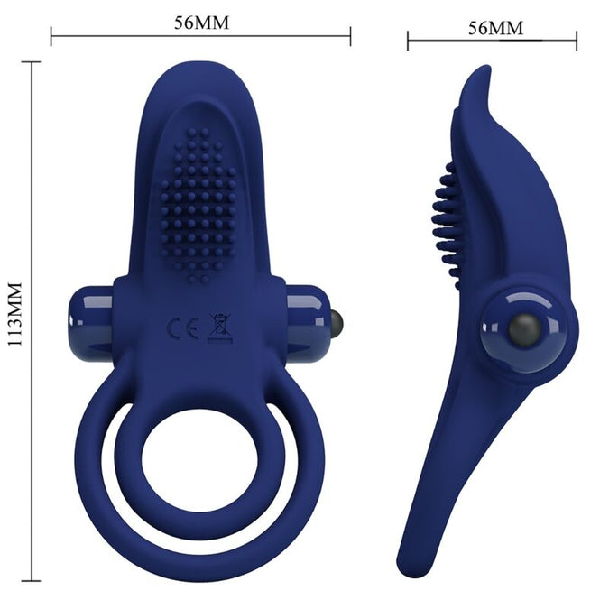 Pretty Love – Bronson Doppelring mit Vibration Blau 