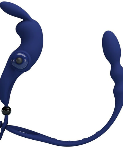 Pretty Love – Ayad Rabbit Vibratorring mit Plug Blau