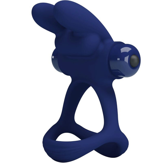 Pretty Love – Francisco Doppel-Vibrationsring Rabbit Blau