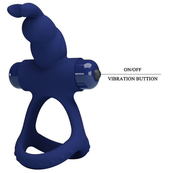 Pretty Love – Luchito Double Vibrating Ring Rabbit Blue