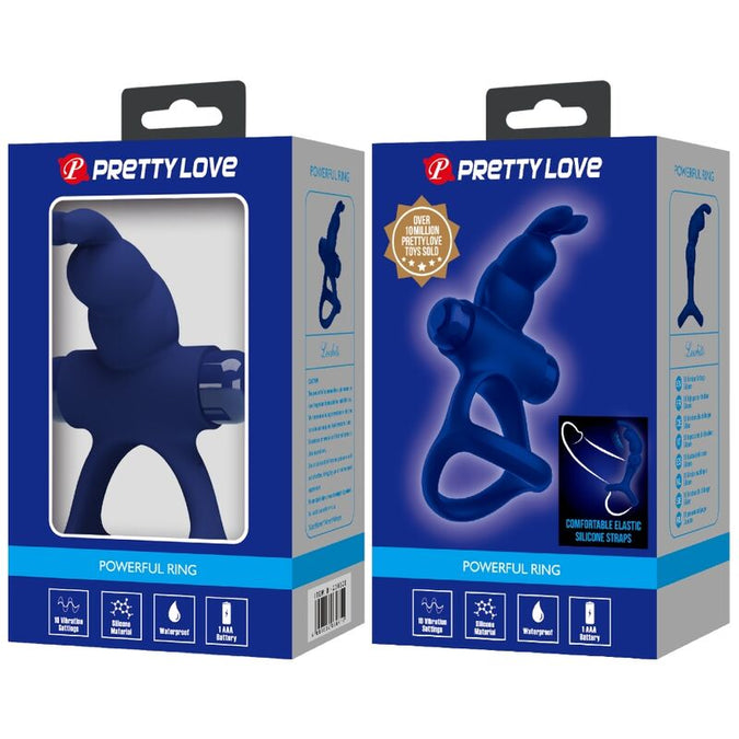 Pretty Love – Luchito Double Vibrating Ring Rabbit Blue