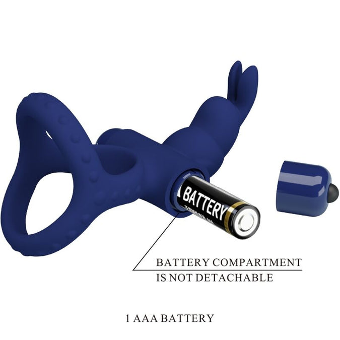 Pretty Love – Luchito Double Vibrating Ring Rabbit Blue